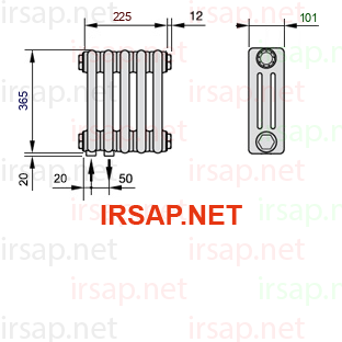 Радиатор IRSAP Tesi 30365/5 T18 CL 01